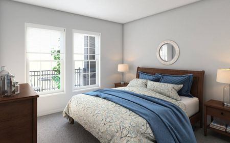 The Apartments at Montgomery Quarter bedroom rendering