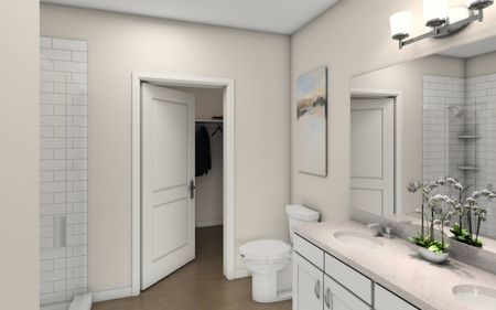 The Apartments at Montgomery Quarter bathroom rendering