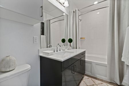 Spacious Bathroom | The Luxe at Mercer Crossing | Farmers Branch Apartments