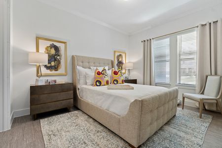 Elegant Bedroom | The Luxe at Mercer Crossing | Farmers Branch Apartments
