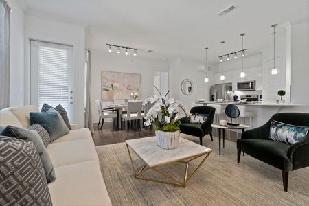 Elegant Living Area | The Luxe at Mercer Crossing | Farmers Branch Apartments