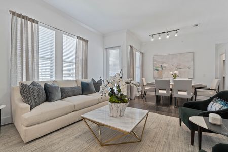 Elegant Living Area | The Luxe at Mercer Crossing | Farmers Branch Apartments