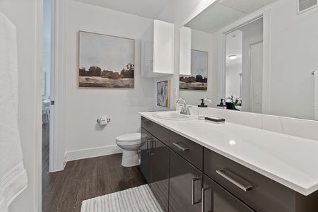 Bathroom | The Luxe at Mercer Crossing | Farmers Branch TX Apartments For Rent