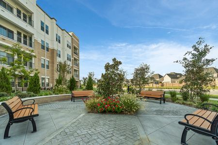 Benches in Paved Area & Ground| The Luxe at Mercer Crossing | Apartments Farmers Branch
