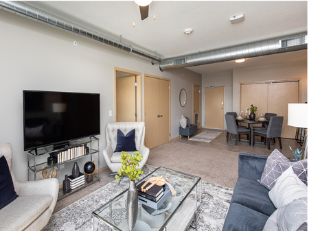 Open-Concept Living Area | Lake Shore | Ankeny Apartments