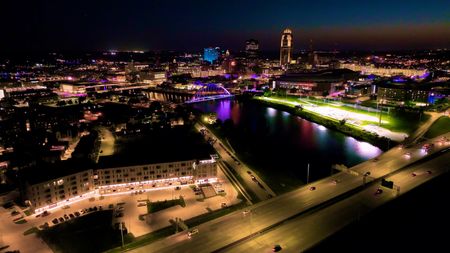 City view at night - Level | Des Moines Apartments