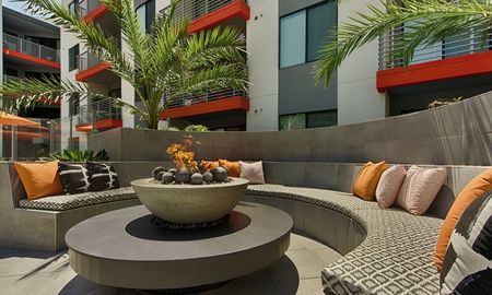 The Tomscot | Outdoor Lounge Area with Fire Pit | Scottsdale, AZ Apartments