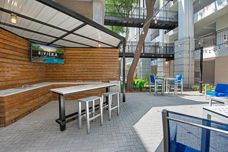Outdoor Lounge | Riviera at West Village | Apartments In Dallas