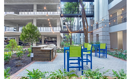 Outdoor sitting area | Riviera at West Village | Luxury Apartments Dallas