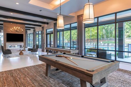 Indoor community center with pool table