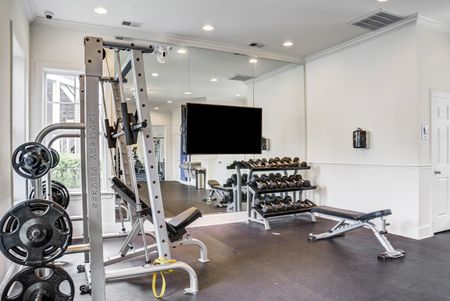 fitness center with free weights