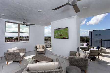 Residents Watching a Texas A&M Game in Media Room | College Station TX Apartments | The Hudson