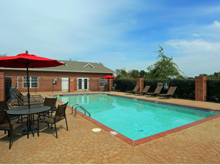 Pool and outdoor seating area