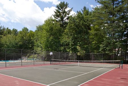Community Tennis and Basketball Court | Apartments in Manchester, NH | Greenview Village Apartments