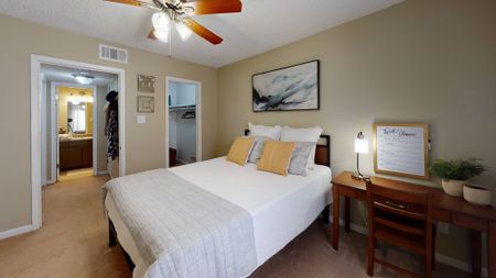 Carpet in Bedrooms | Spacious Bedroom | Raiders Walk | Student Apartments Lubbock