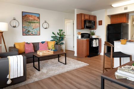 Furnished and Unfurnished Options | Open-Concept Living Room | The Preserve at Tuscaloosa Apartments