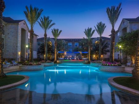 Sommerall Station | Cypress, TX | Dazzling Pool at Dusk