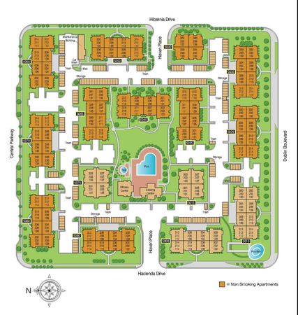 Site Map of Fountains at Emerald Park Apartments | Fountains at Emerald Park Apartments | Apartments in Dublin, CA