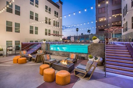 outdoor patio and pool | Anaheim, CA Apartments | The Mix at CTR City