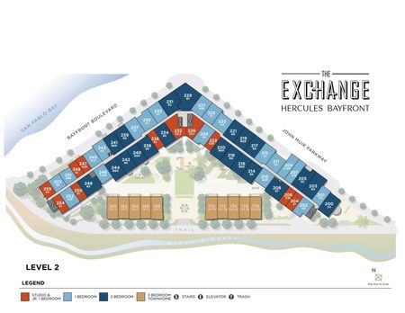 Level 2 Site Map The Exchange | Apartments in Hercules, CA | The Exchange Hercules Bayfront