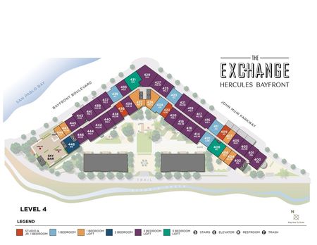 Level 4 Site Map The Exchange | Apartments in Hercules, CA | The Exchange Hercules Bayfront