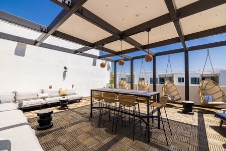 Rooftop Seating with Egg Chairs  | Brio Apartments | Apartment in Glendale, CA