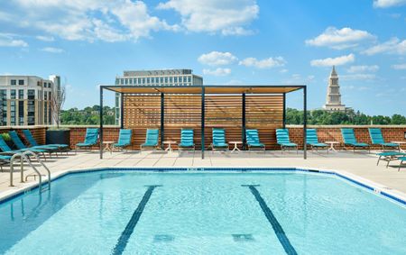 Image of Newly Renovated Swimming Pool | Meridian at Eisenhower Station | Luxury Alexandria VA Apartments