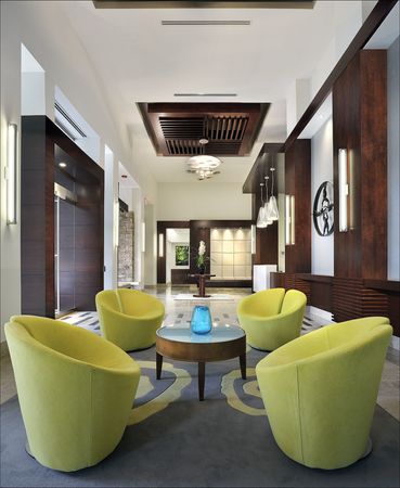 Contemporary Lobby With 24 Hour Concierge Desk | 360 H Street | Washington DC Apartments | H Street Apartments