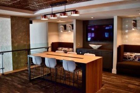 Enjoy the Co-Working Spaces of the Phase I Mezzanine Cyber Lounge | Meridian on First | Washington DC Apartments | Navy Yard Apartments