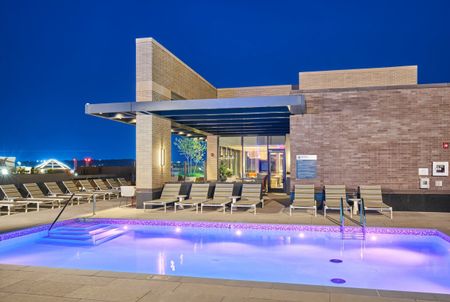 LED Lighting Switches Up The Nighttime Look Of The Rooftop Pool |Meridian on First | Navy Yard Apartments | Washington DC Apartments