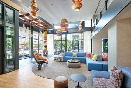 Relax and Chat With Your Neighbors in One of the Many Phase II Lobby Seating Areas | Meridian on First | Navy Yard Apartments | Washington DC Apartments