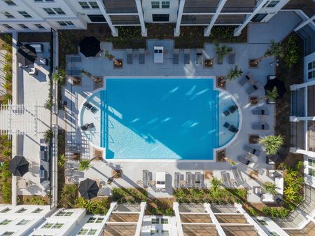 Aerial Resort Style Pool Area