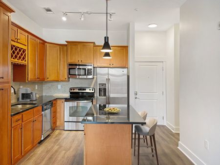 Modern kitchen at Lofts at Weston apartments