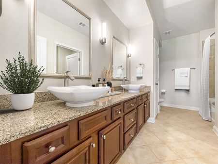 Double Vessel Sinks and Garden Tub
