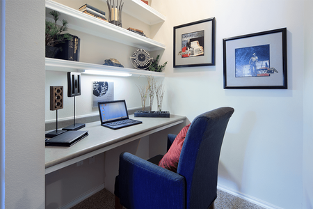 Model apartment office nook