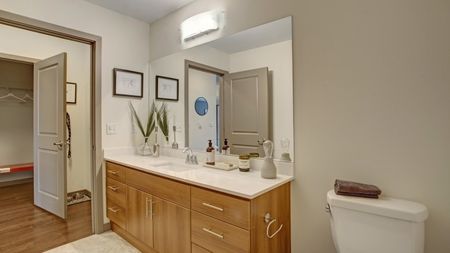 Renovated Finish with Elegant Bathroom Quartz Countertops