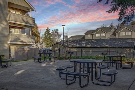 Community Picnic Area at Dusk | Beaumont Grand Apartments in Lakewood WA