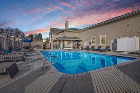 Resident Sun Deck at Dusk | Apartments For Rent In Lakewood Washington | Beaumont Grand Apartment Homes