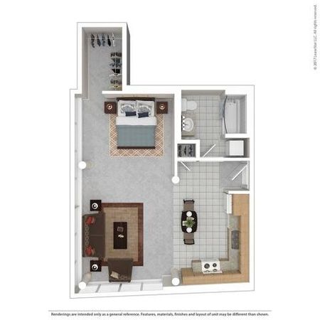 1 Bedroom Floor Plan | Apartments For Rent In Bellevue, WA | Sylva on Main Apartments