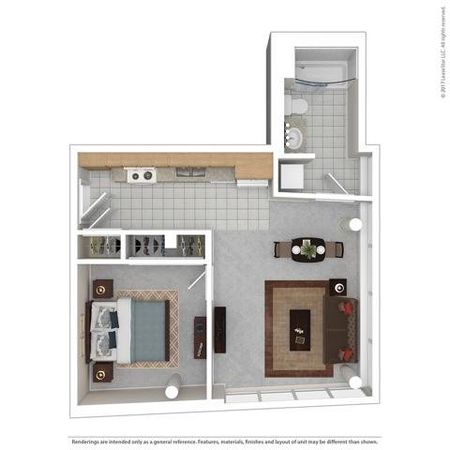1 Bedroom Floor Plan | Apartments For Rent In Bellevue, WA | Sylva on Main Apartments