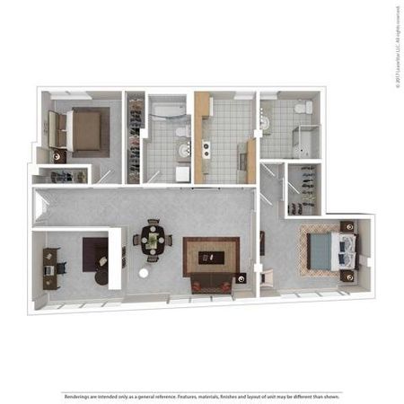 2 Bedroom Floor Plan | Apartments For Rent In Bellevue, WA | Sylva on Main Apartments
