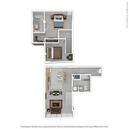 2 Bedroom Floor Plan | Apartments For Rent In Bellevue, WA | Sylva on Main Apartments