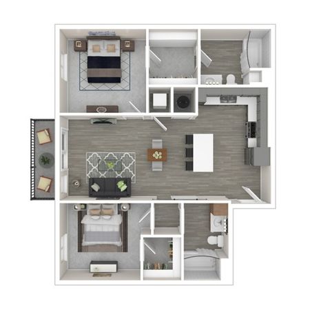 2 Bdrm Floor Plan | Apartments For Rent In Edgewood Washington | 207 East