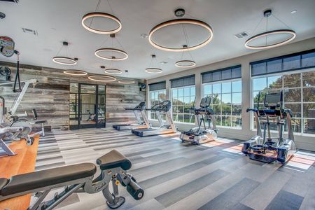 Resident Fitness Center Midway Urban Village Luxury Townhomes and loft apartments in Farmers Branch, Texas near North Dallas. Luxury North Dallas Townhomes for rent