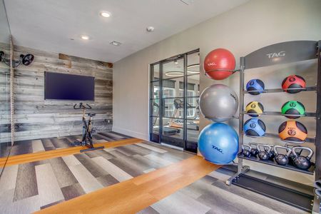 Resident Fitness Center Midway Urban Village Luxury Townhomes and loft apartments in Farmers Branch, Texas near North Dallas. Luxury North Dallas Townhomes for rent