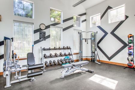 Free weights and TRX station included in the fitness center