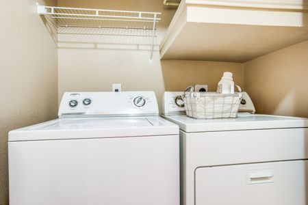 Full size washer and dryer included in units