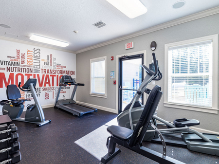 Big oaks apartments lakeland florida fitness center with cardio equipment and weights