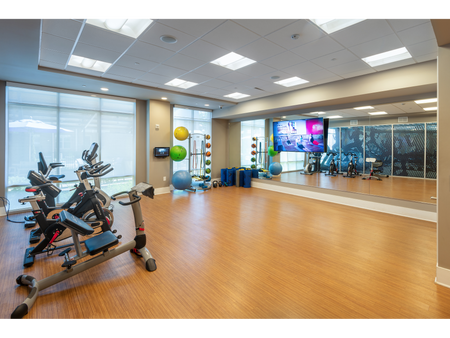 Yoga Room with Fitness on Demand Classes and Stationary Bikes
