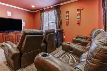 Theater Room with TV and recliners